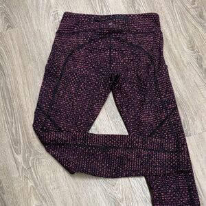 lululemon athletica Purple & Black Patterned Leggings